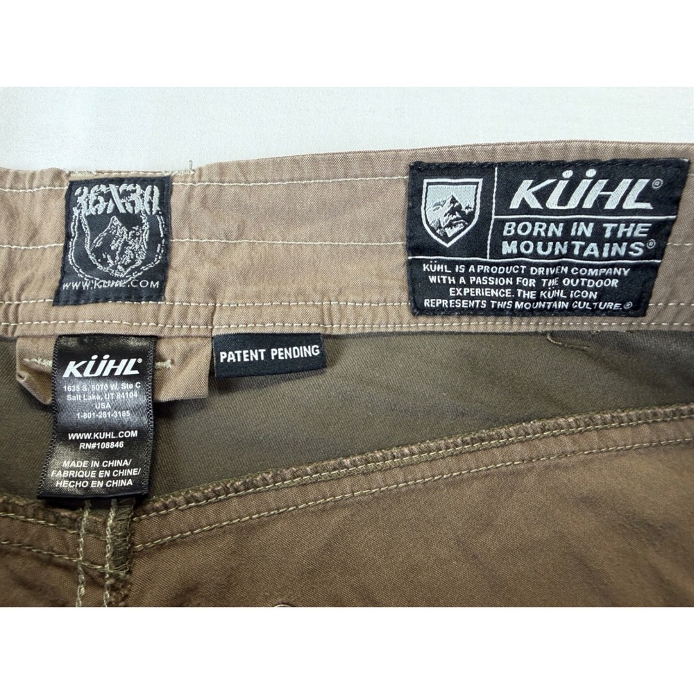 Kuhl Radikl Mens 36x30 Brown Hiking Work Pants Hybrid Knit Gusset Outdoor - Picture 3 of 6